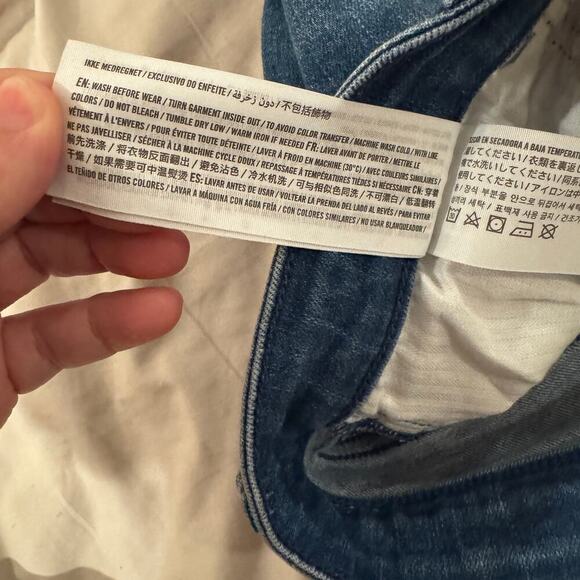 Abercrombie & Fitch Harper Low Rise Ankle Distressed Jeans Frayed Hem Size 27 - Picture 9 of 14